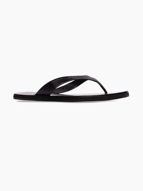 Anna Capri Handmade In Italy Women’s Black Leather Thong Sandals Size 10 NWT